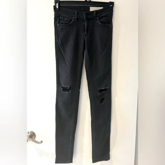 Rag & Bone Jean Size 25 Soft Rock Distressed Skinny Jeans Made in USA - Picture 2 of 11